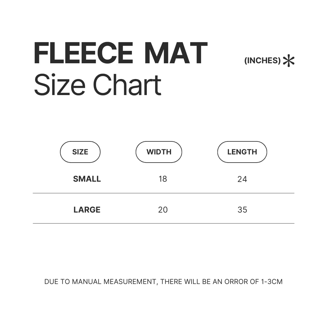 Fleece Mat Size Chart - Wings Of Fire Merch